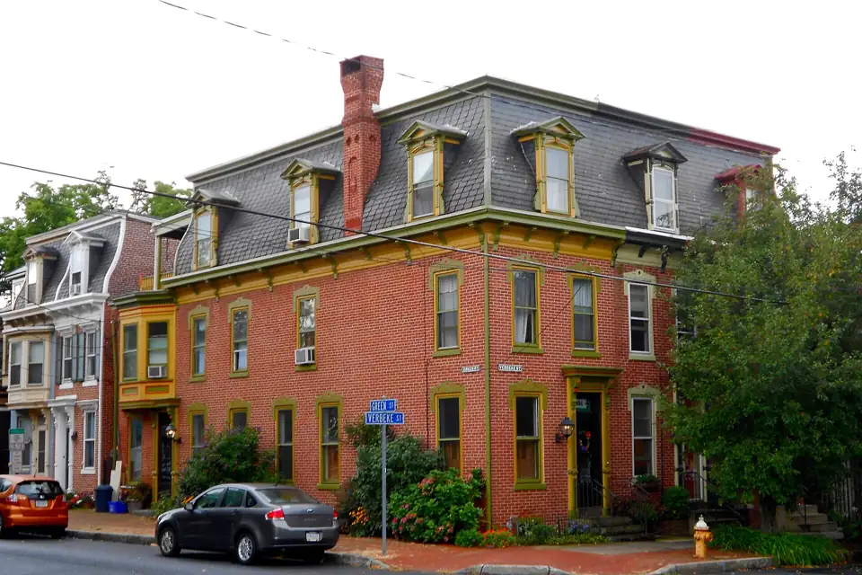 Brick row houses in Midtown Harrisburg, Pennsylvania